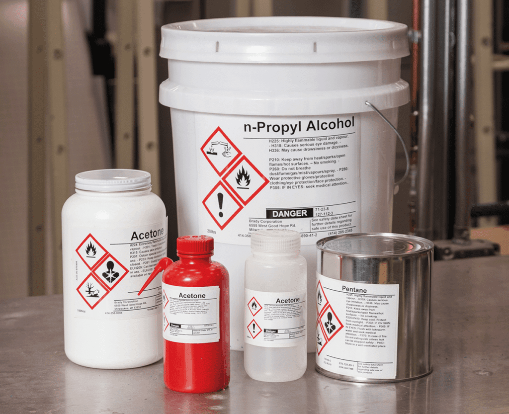 GHS, CLP labelling example